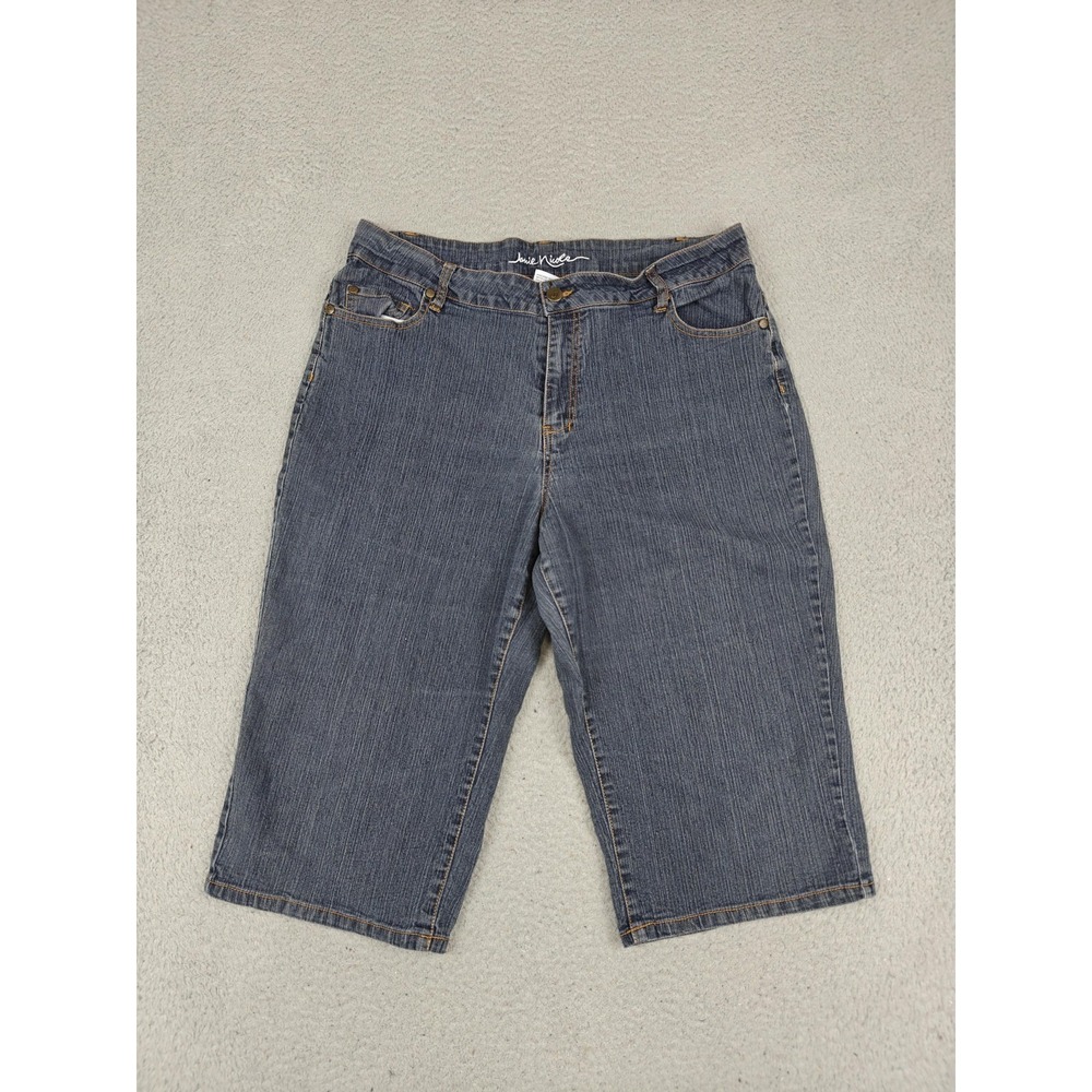 Vintage Jamie Nicole Capri Jeans Womens 14 Blue Mid Rise‎ Relaxed Money Denim